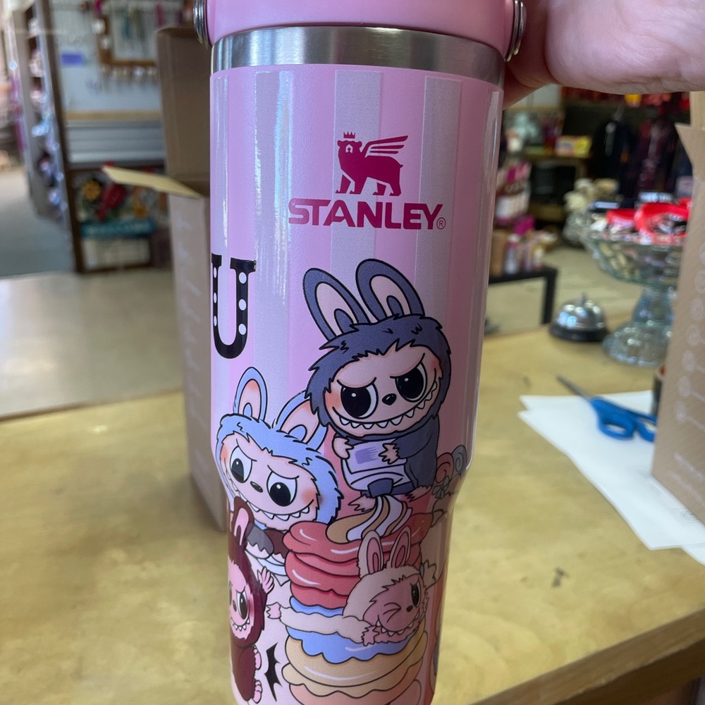 Stanley Pink Labubu Flip Straw 30 ounce Tumbler - Picture 2 of 6